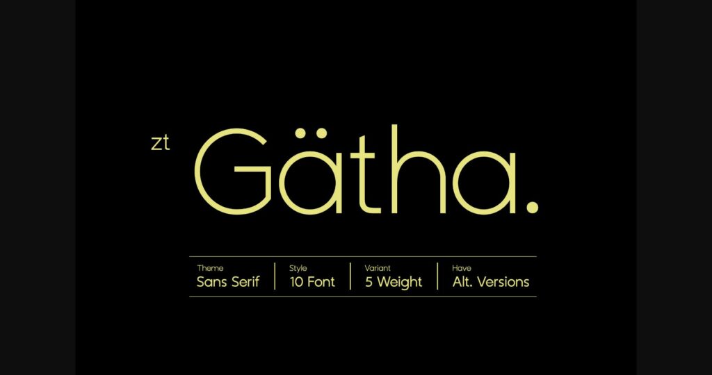 Zt Gatha Font Poster 1