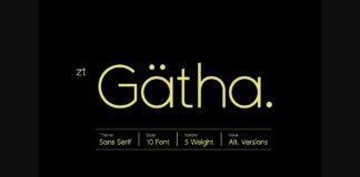 Zt Gatha Font Poster 1