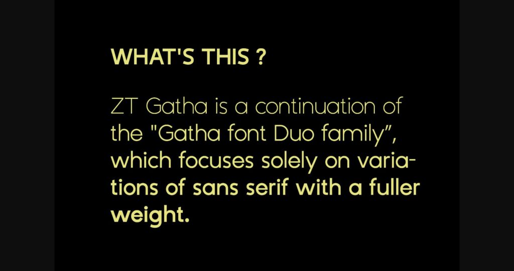 Zt Gatha Font Poster 9