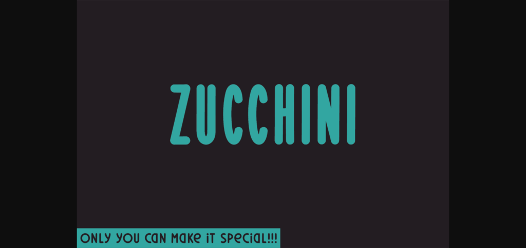 Zucchini Font Poster 1