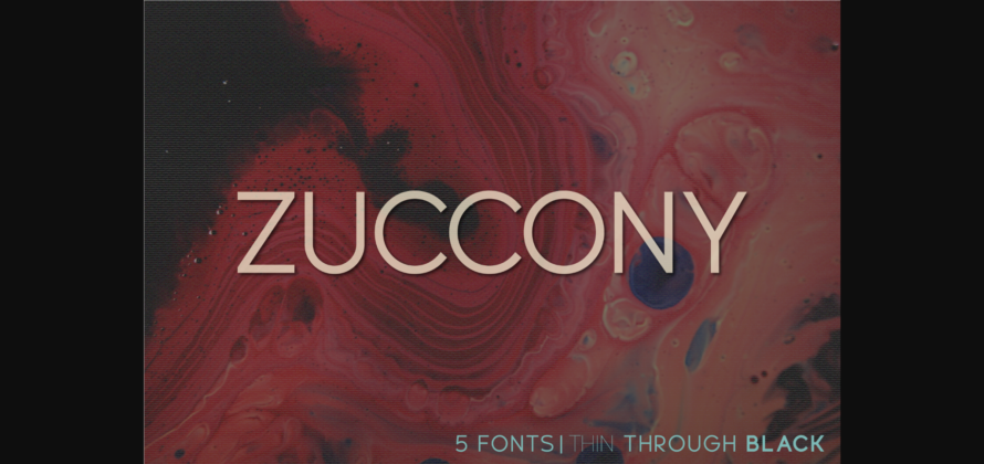 Zuccony Font Poster 3