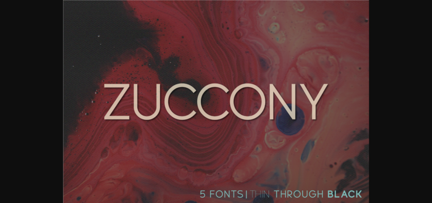 Zuccony Font Poster 1