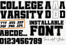 Ab College Outline Font Poster 1