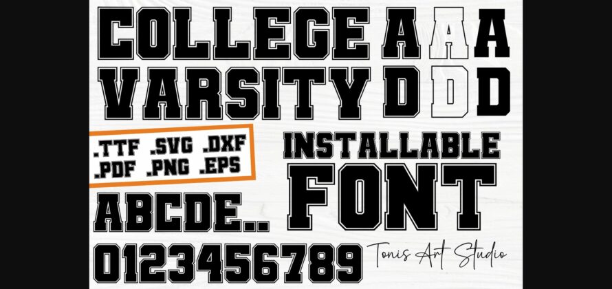 Ab College Outline Font Poster 1