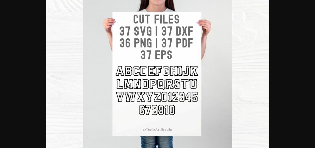 Ab Varsity Outline Font Poster 6