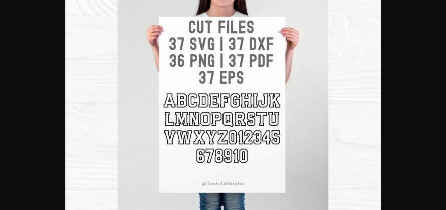 Ab Varsity Outline Font Poster 6