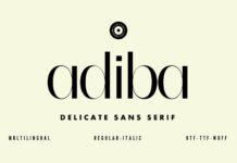 Adiba Font Poster 1