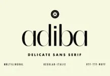 Adiba Font Adiba Font Poster 1