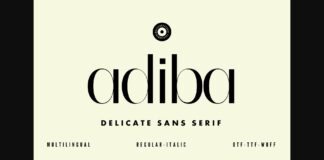 Adiba Font Poster 1