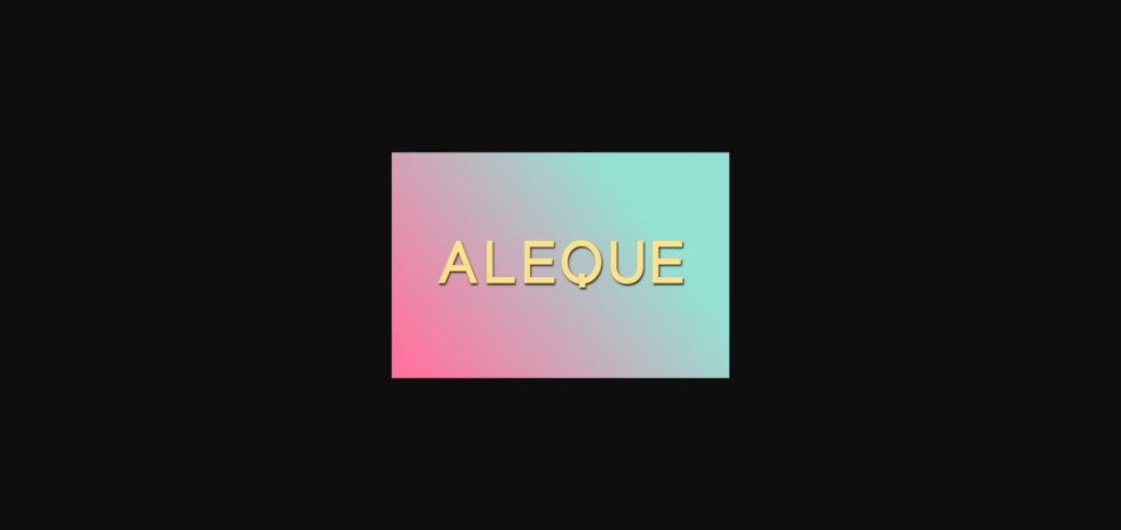 Aleque Font Poster 3