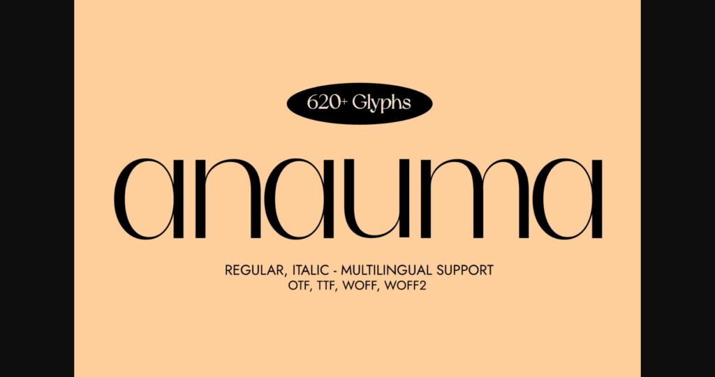 Anauma Font Poster 1