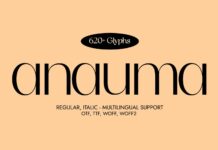 Anauma Font Poster 1