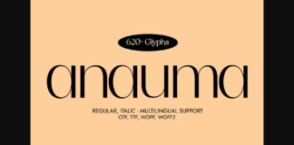 Anauma Font Poster 1