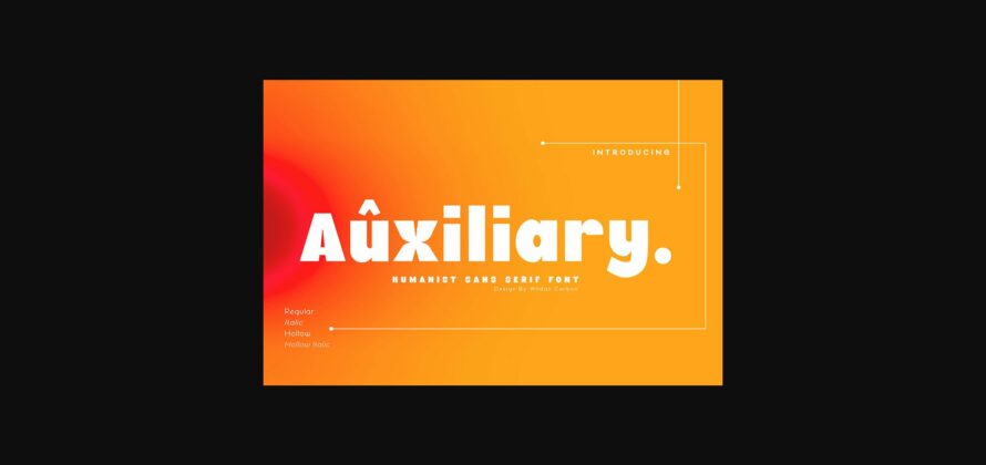 Auxiliary Font Poster 1