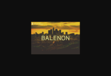Balenon Font Poster 1