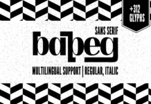 Bapeg Font Poster 1