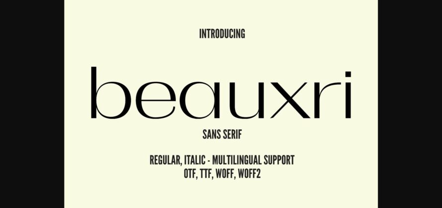 Beauxri Font Poster 3