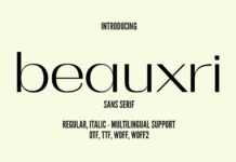 Beauxri Font Poster 1