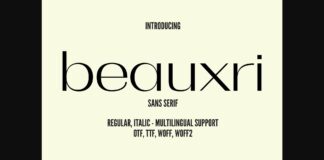 Beauxri Font Poster 1