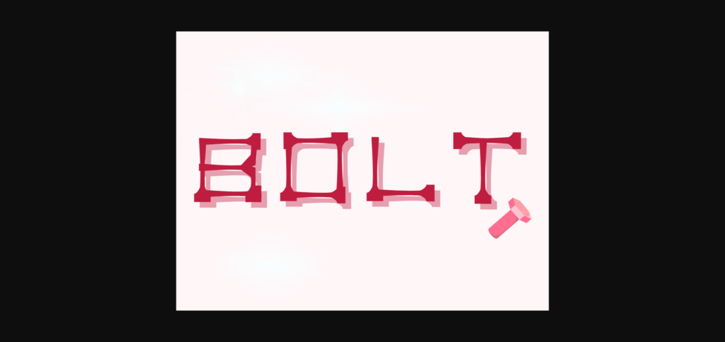 Bolt Font Poster 3