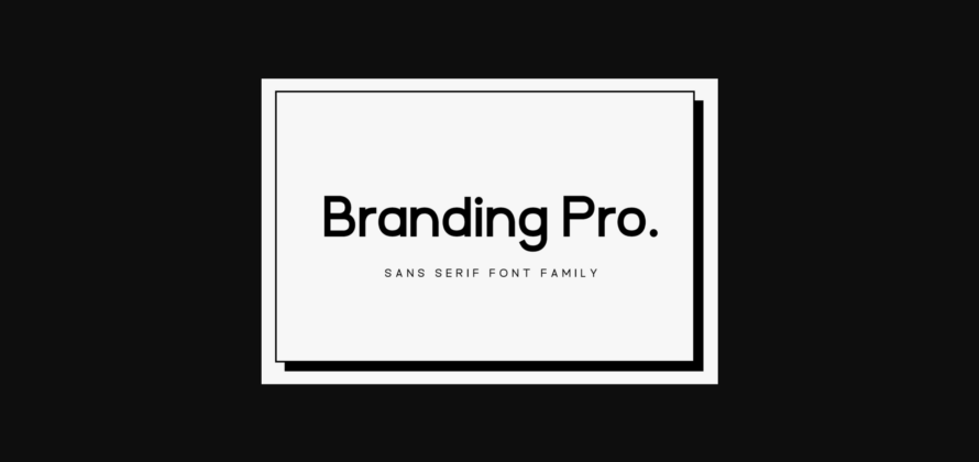 Branding Pro Font Poster 3