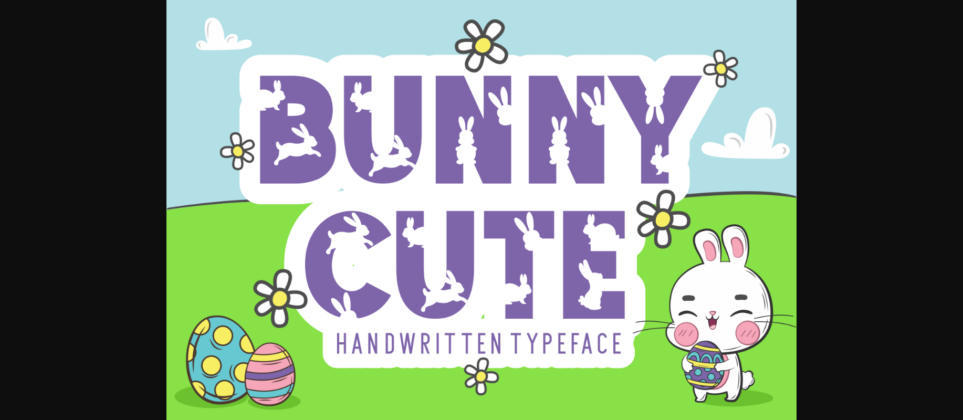 Bunny Cute Font Poster 3