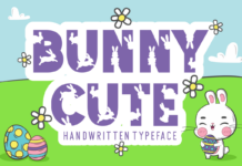 Bunny Cute Font Poster 1