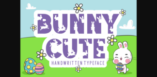 Bunny Cute Font Poster 1