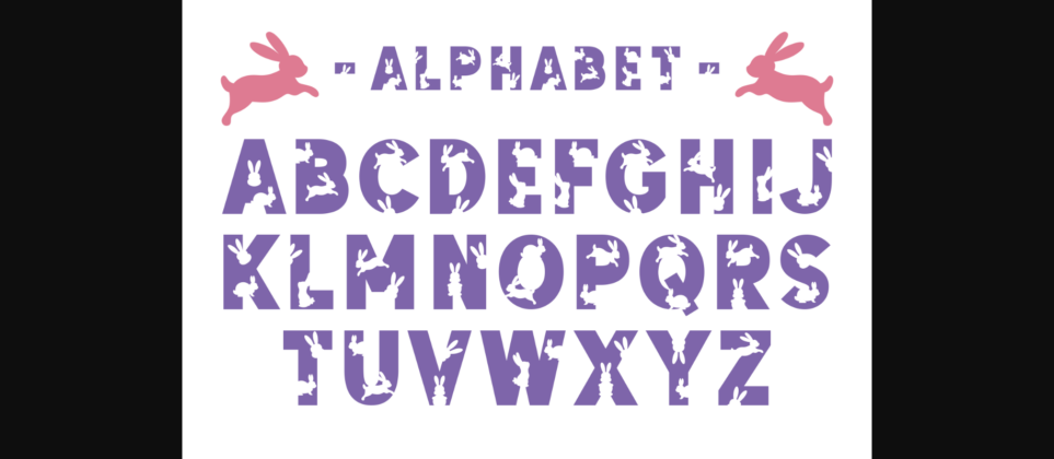 Bunny Cute Font Poster 4