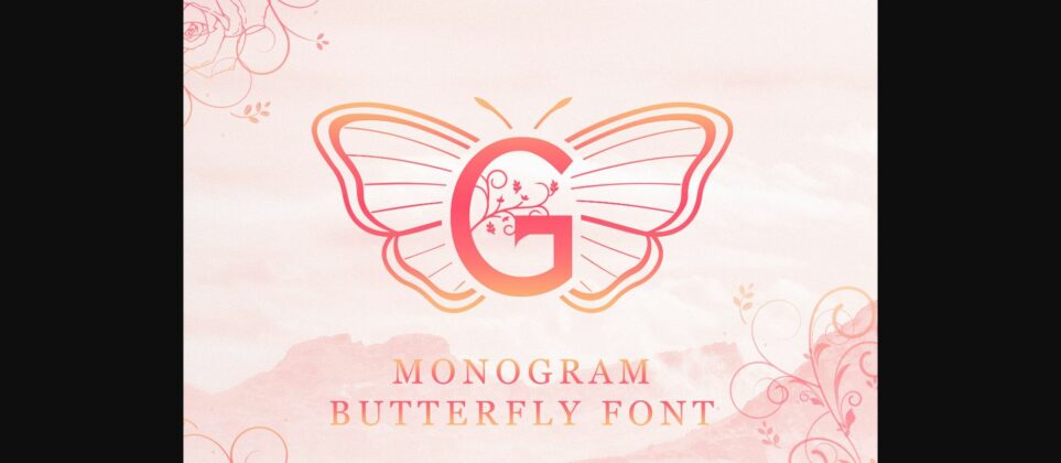 Butterfly Monogram Font Poster 3