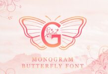 Butterfly Monogram Font Poster 1
