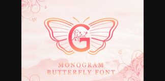 Butterfly Monogram Font Poster 1