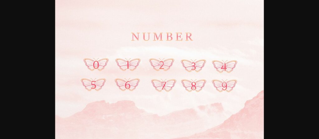 Butterfly Monogram Font Poster 6