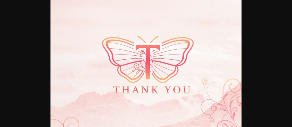 Butterfly Monogram Font Poster 7