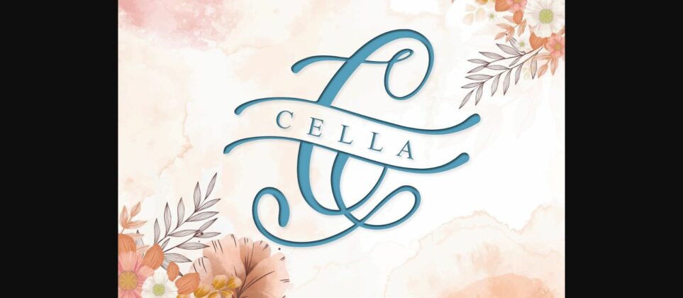 Cella Monogram Font Poster 3