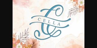 Cella Monogram Font Poster 1