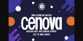 Cenova Font Poster 1