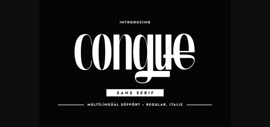 Congue Font Poster 3