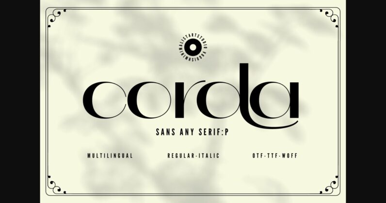 Corda Font Poster 1