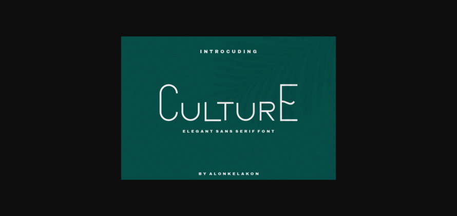 Culture Font Poster 3