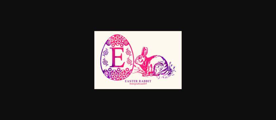 Easter Rabbit Font Poster 3