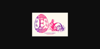 Easter Rabbit Font Poster 1