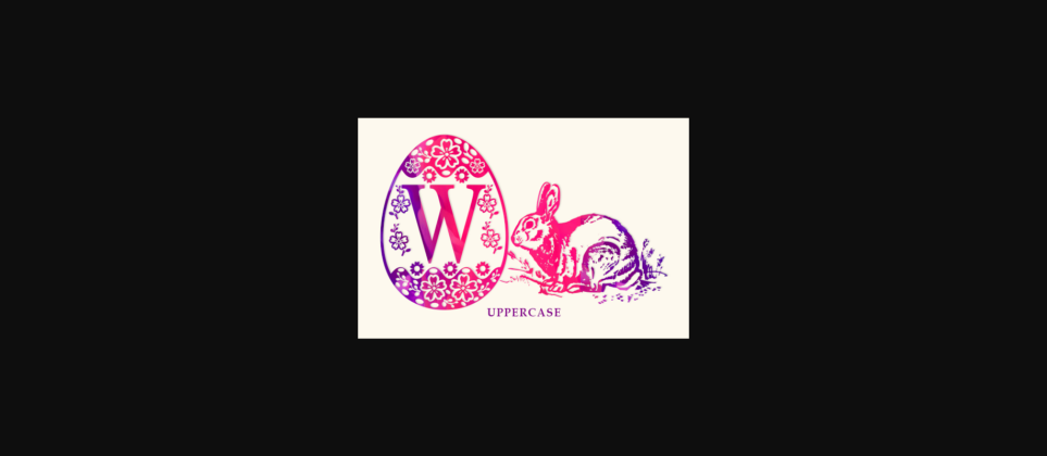 Easter Rabbit Font Poster 5