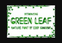 Green Leaf Font Poster 1
