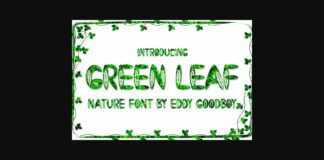 Green Leaf Font Poster 1