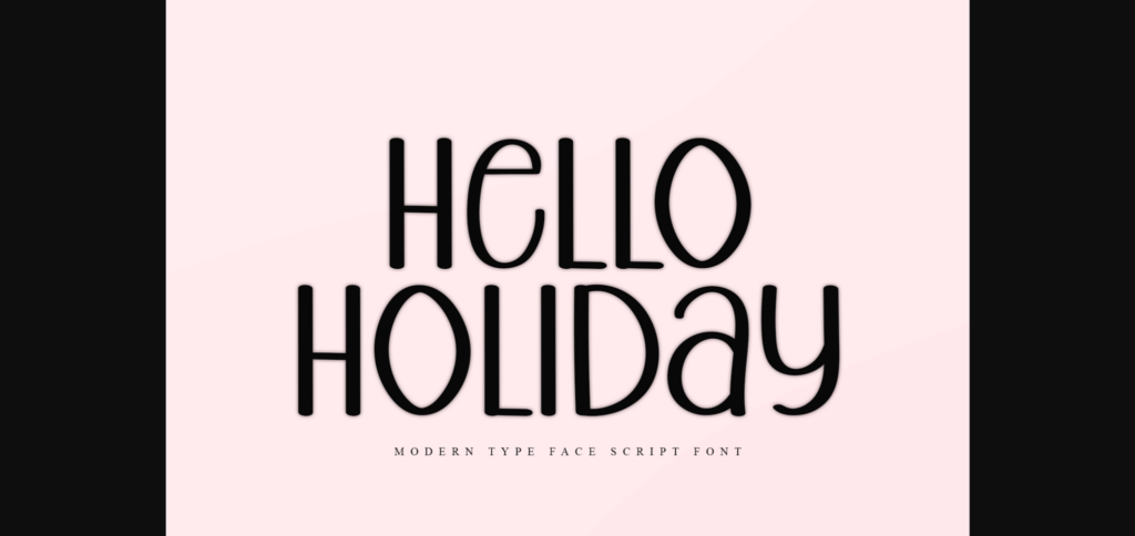 Hello Holiday Font Poster 3