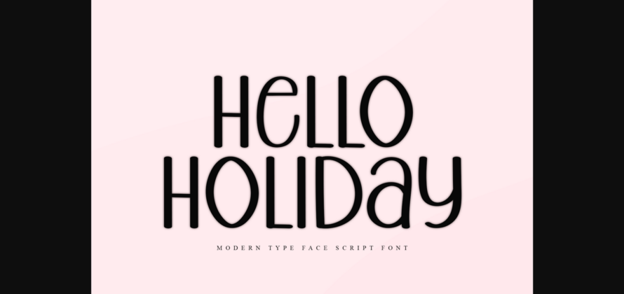 Hello Holiday Font Poster 3