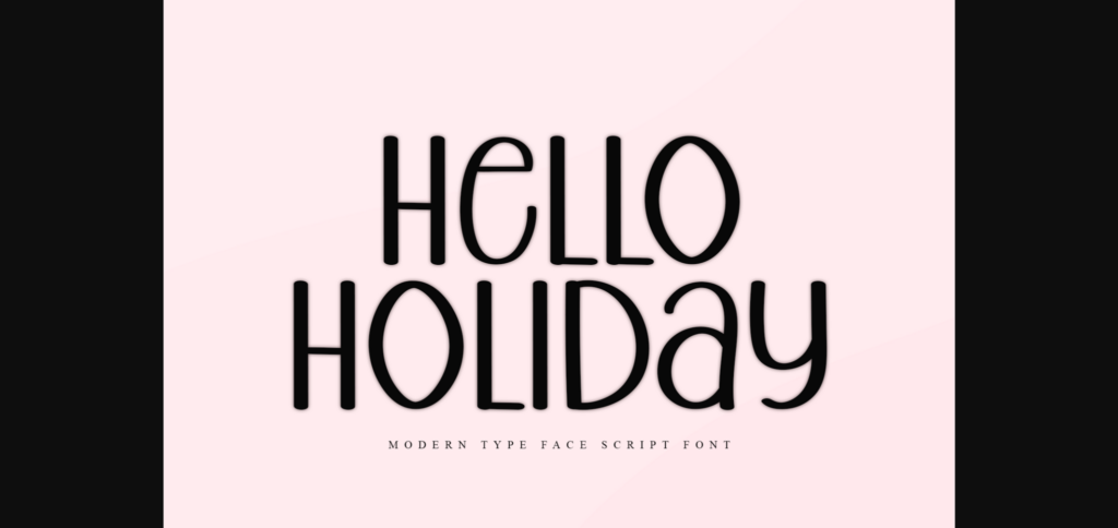 Hello Holiday Font Poster 1