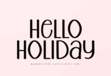 Hello Holiday Font Poster 1