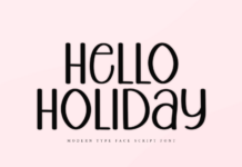 Hello Holiday Font Hello Holiday Font Poster 1